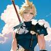 Cloud Strife Yapay zeka avatarı