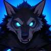 Wolfed Blue AI-avatar