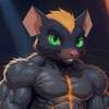 Orangefarbene Power AI-Avatar