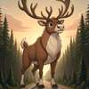 Obří jelen AI avatar