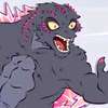 Andy und Godzilla und Mothra. AI avataras