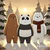 Urso-pardo 🐻 panda 🐼 e urso-do-gelo Avatar de IA