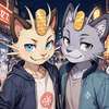Warner and Barner Meowth AI аватар