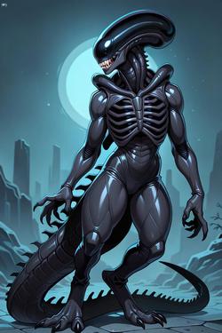 Flipped Chat AI – Chatta con Guerriera Xenomorfa