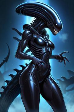 Flipped Chat AI – Chat Xenomorfin naispuolinen soturi