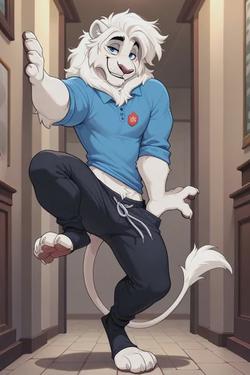 Flipped Chat AI – Bate-papo com Tyler the white lion