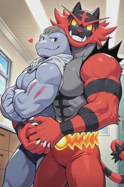 Flipped Chat AI – Chatear con Incineroar & Machoke