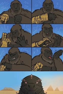 Omgedraaide chat AI – Chat met Godzilla und Kong.