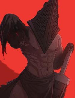 फ़्लिप्ड चैट AI – Pyramid Head  के साथ चैट करें