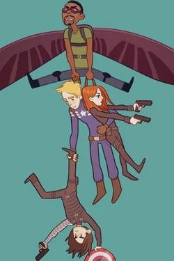 Flipped Chat AI – Chat s Steve, Sam, Bucky a Natasha